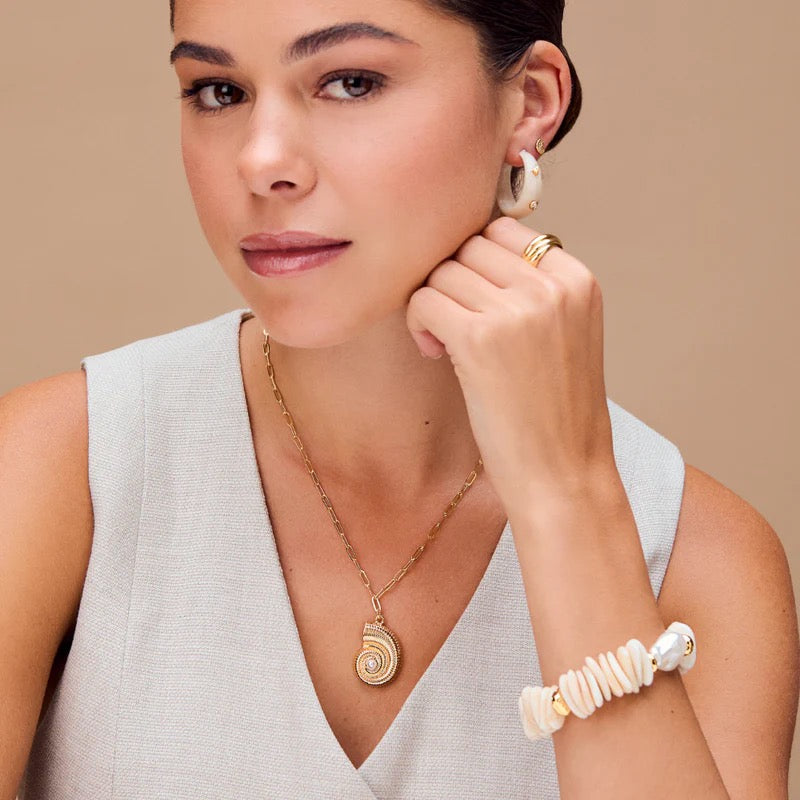 ORELIA - Chip & Stationed Pearl Bracelet