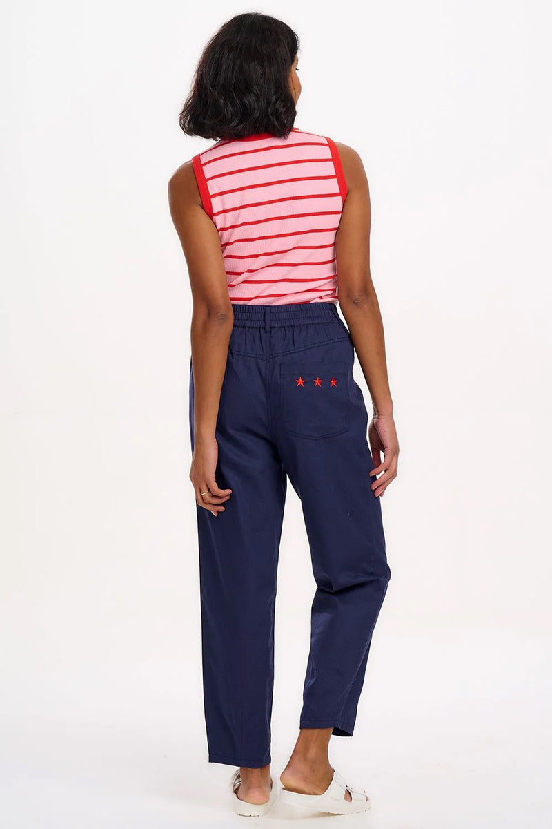 Sugarhill Of Brighton - Pink & Red Stripe Ribbed Top