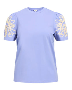 OBJECT - Jacaranda Caroline Embroidery Tee