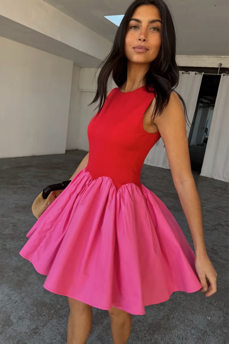Never Fully Dressed - Monika Pink & Red Dress Pretty Parade Boutique Never Fully Dressed - Monika Pink & Red Dress Pretty Parade Boutique