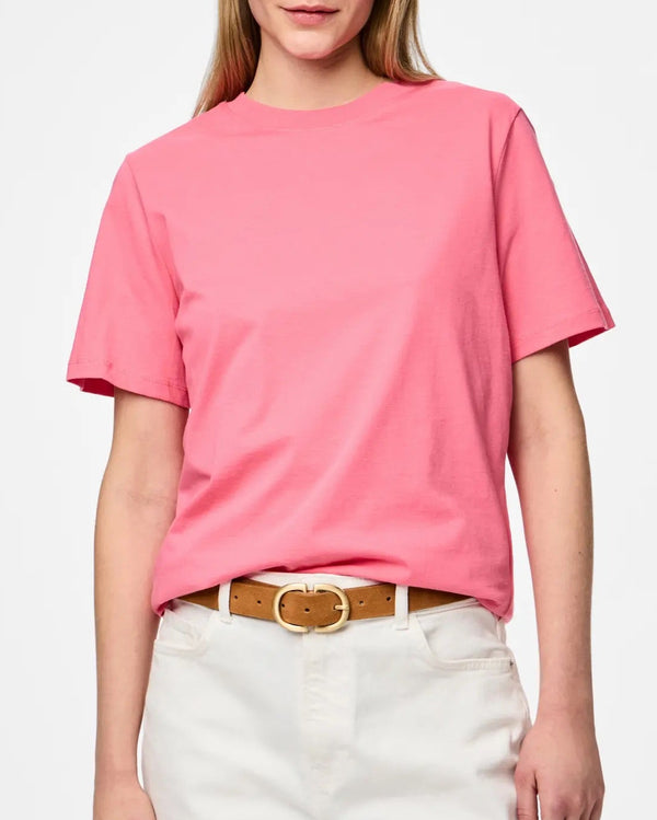 PIECES - Pink Lemonade Cotton Tee