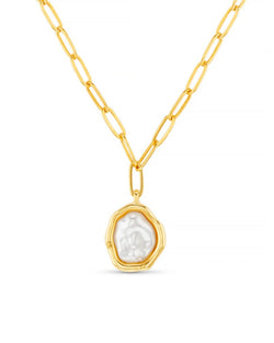 ORELIA - Molten Pearl Pendant Necklace