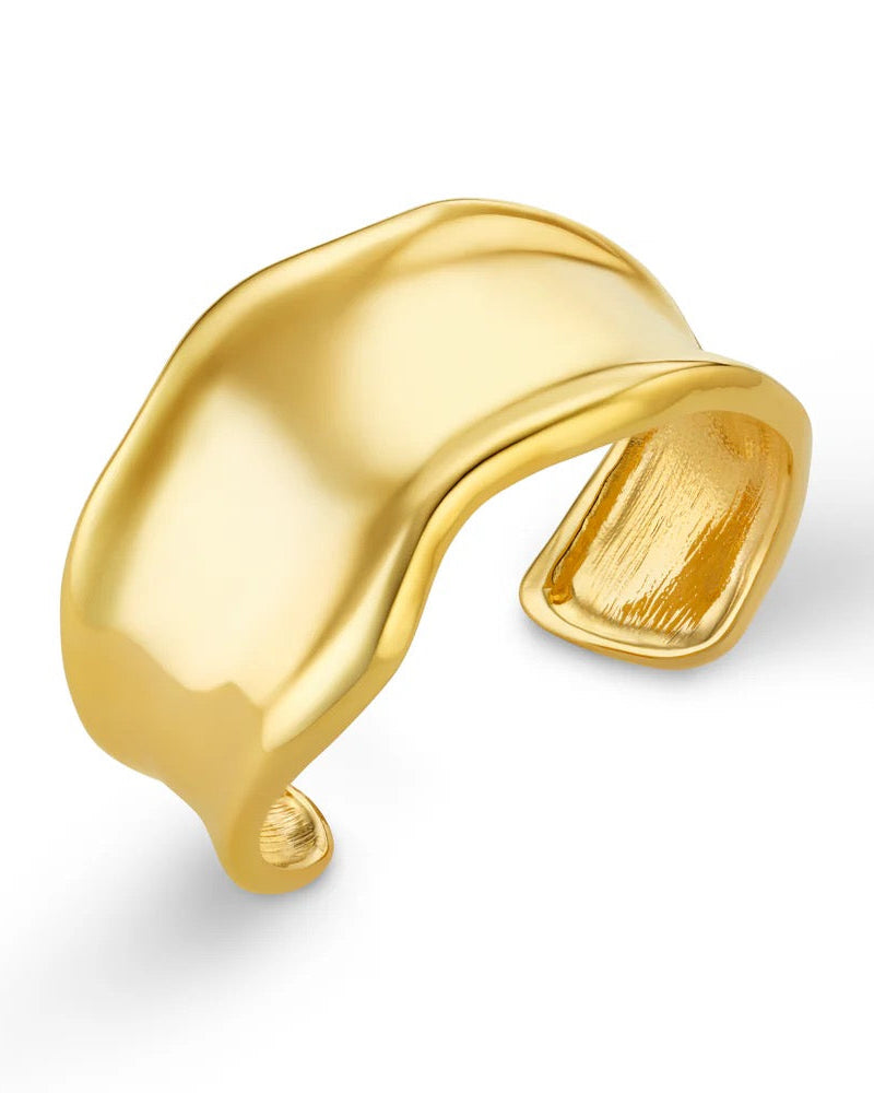 ORELIA - Statement Organic Metal Cuff - Gold