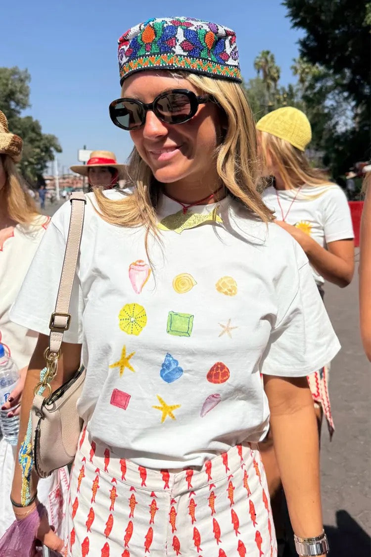Never Fully Dressed - White Shell Loana T'Shirt