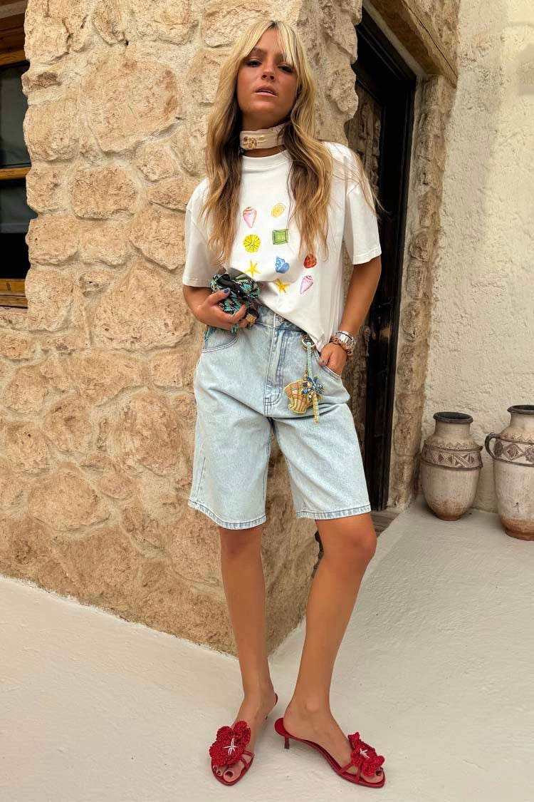 Never Fully Dressed - White Shell Loana T'Shirt