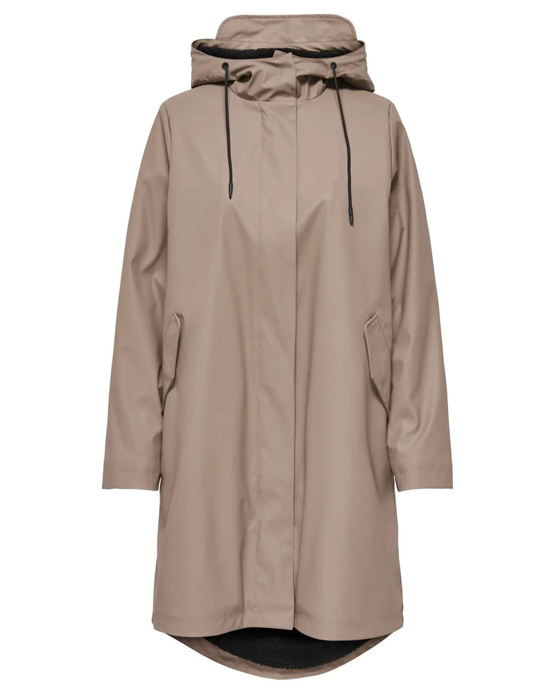 ONLY - Walnut Fleecy Linen Raincoat