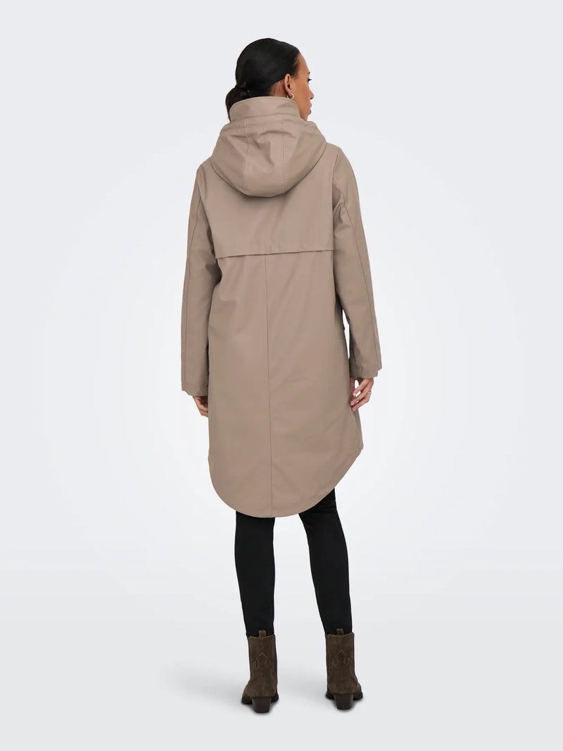 ONLY - Walnut Fleecy Linen Raincoat