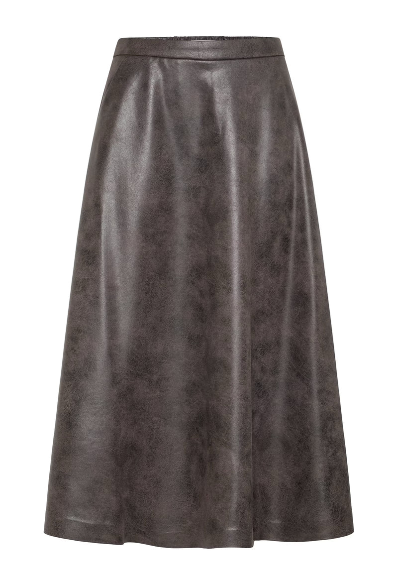 B.Young Brown Mix Midi Skirt