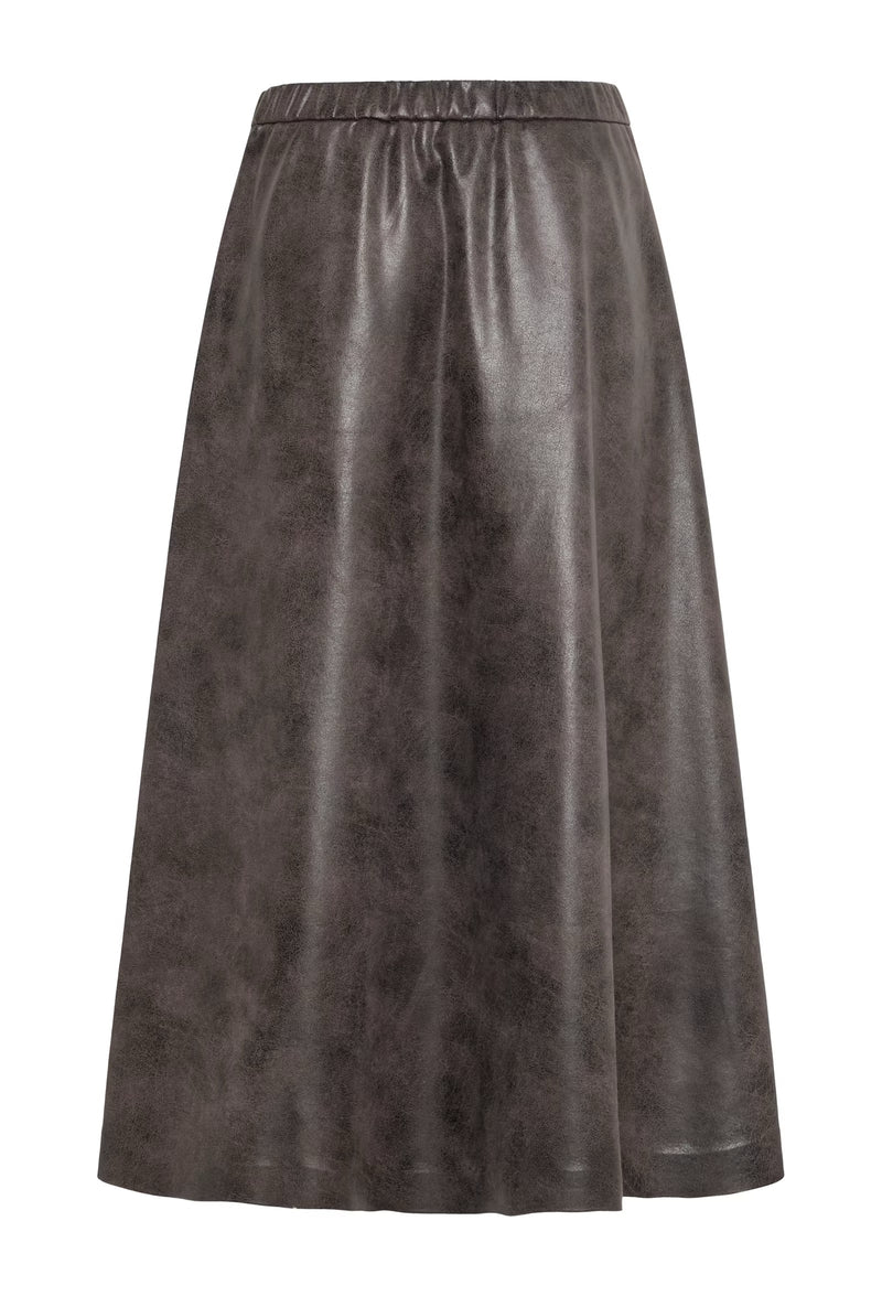 B.Young Brown Mix Midi Skirt