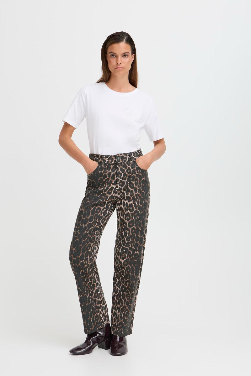 B.Young Kenna Leopard Print Jeans