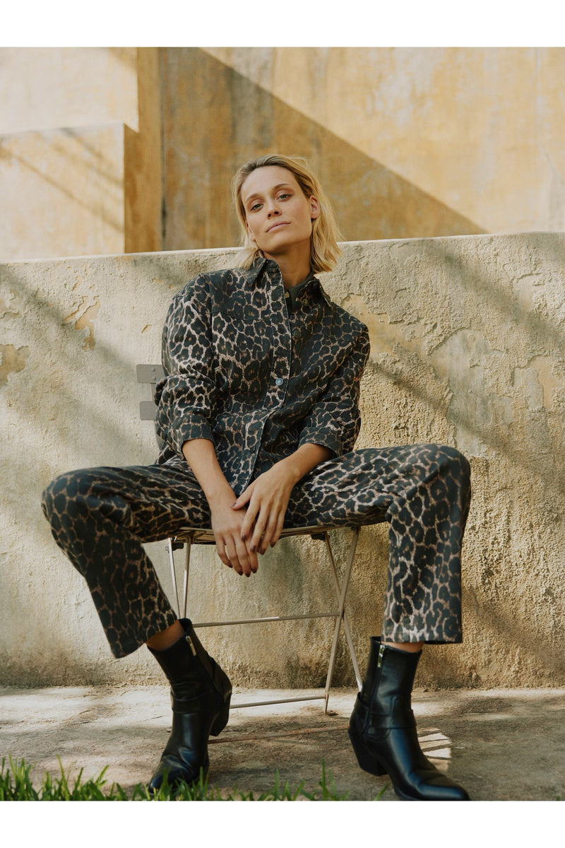 B.Young Kenna Leopard Print Jeans