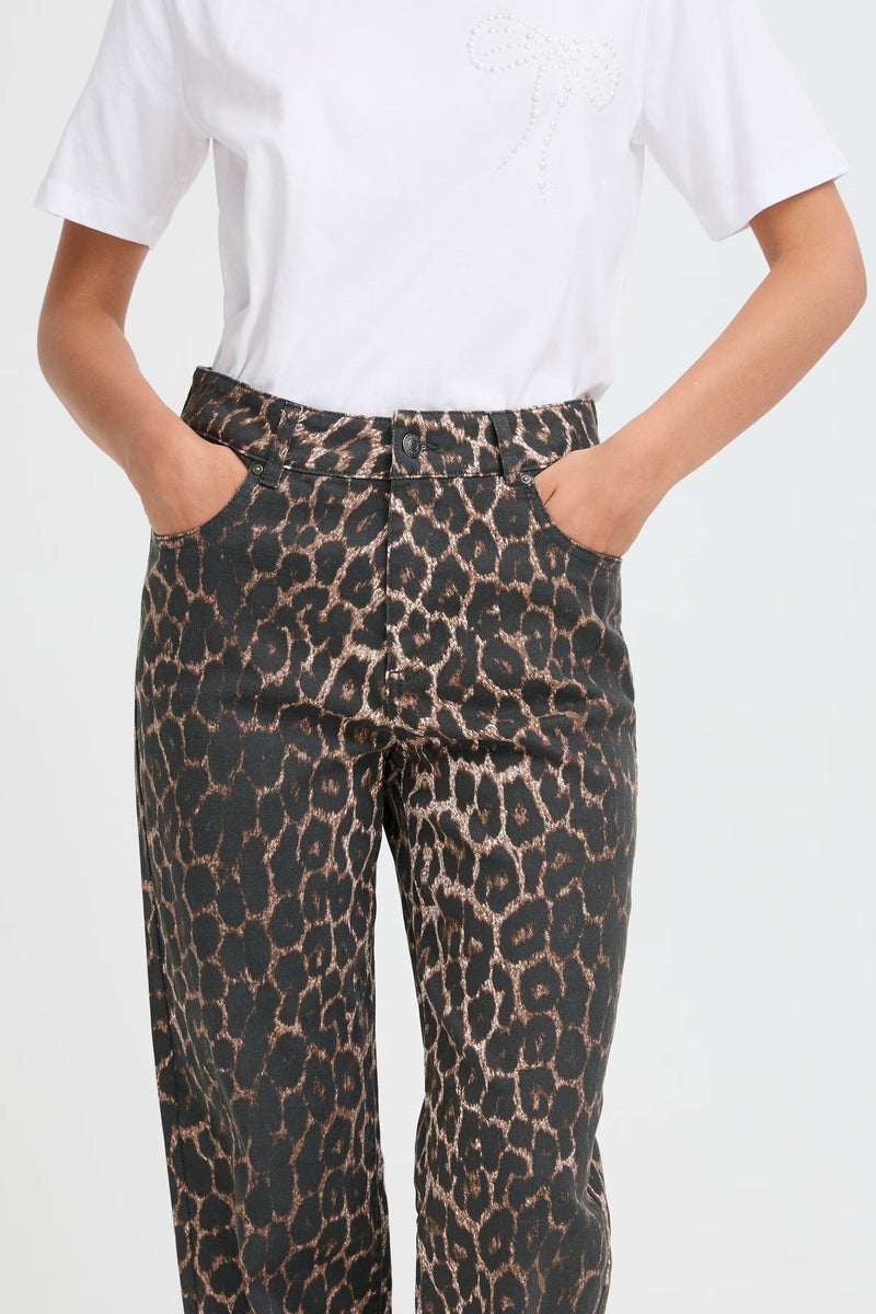B.Young Kenna Leopard Print Jeans