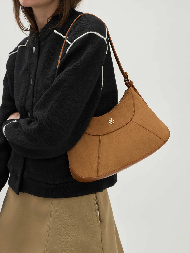 Vanessa Wu - Floral Camel Bag