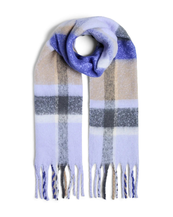 PIECES - Lavender Check Scarf