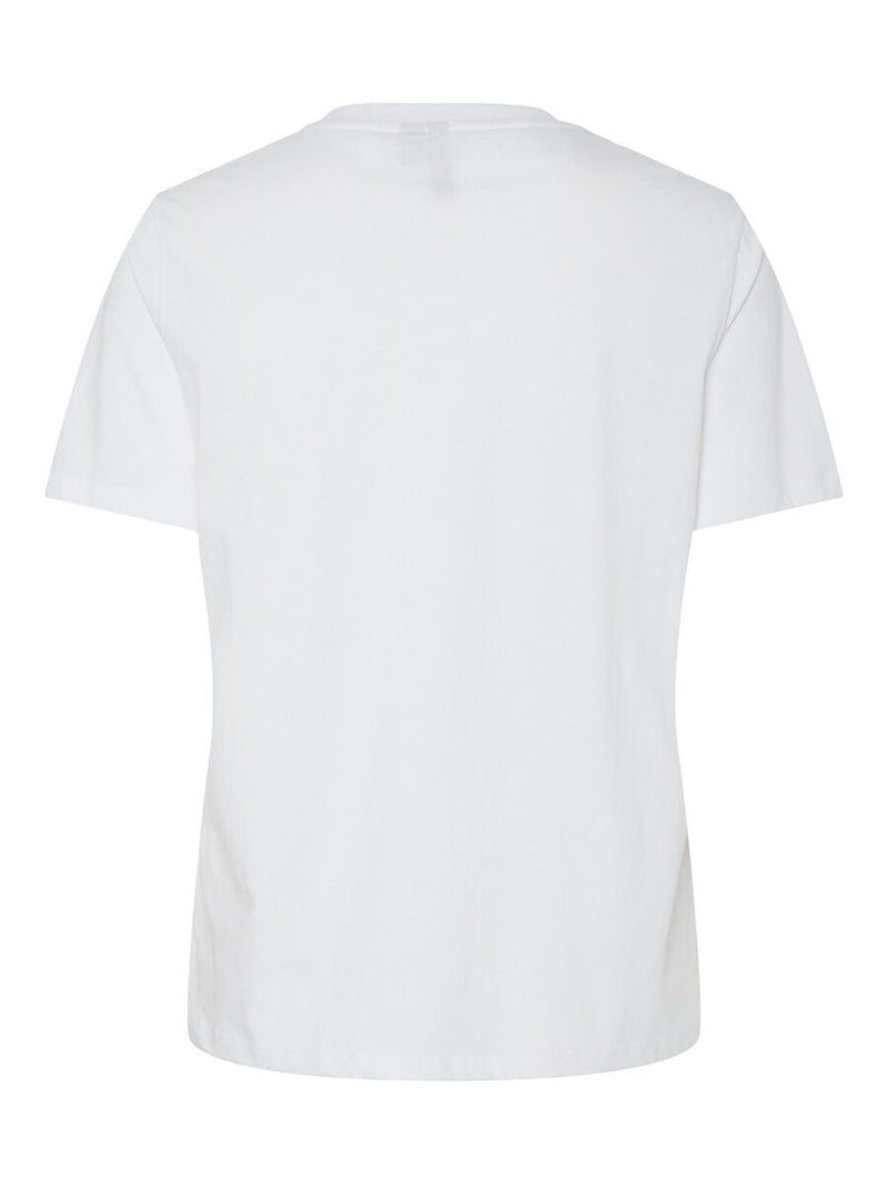 PIECES - White Cotton Tee