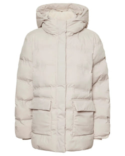 PIECES - Silver Grey Puffer Coat