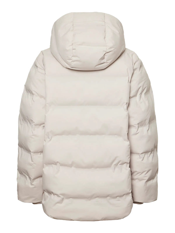 PIECES - Silver Grey Puffer Coat