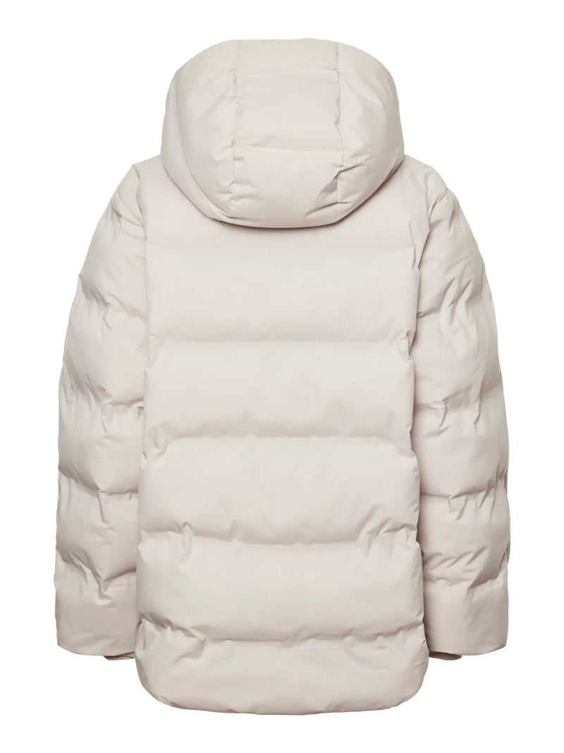 PIECES - Silver Grey Puffer Coat