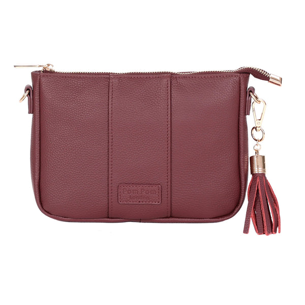 Pom Pom London - City Slim Bag Deep Burgundy