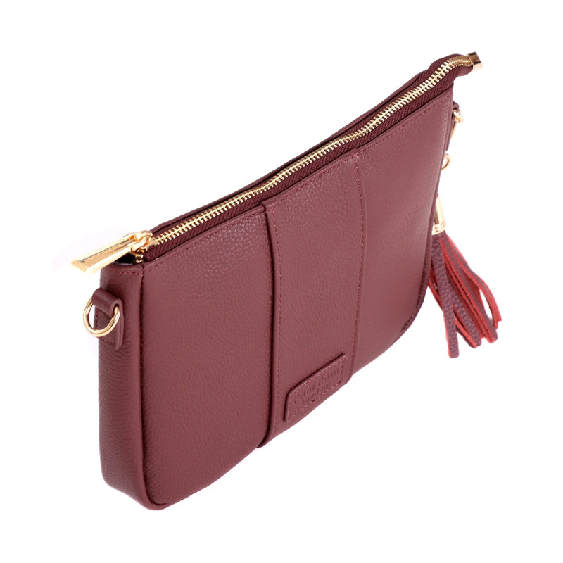 Pom Pom London - City Slim Bag Deep Burgundy