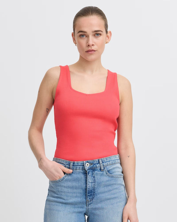 ICHI Loreta Geranium Vest Top