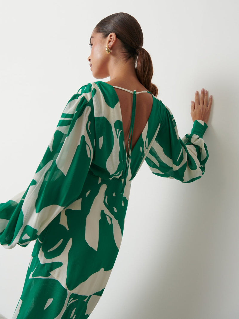 Lilianna Green Abstract Printed Dress