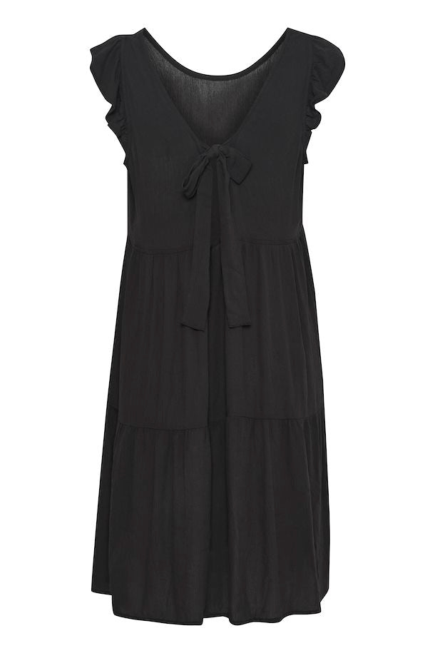 ICHI Marrakech Black Midi Dress