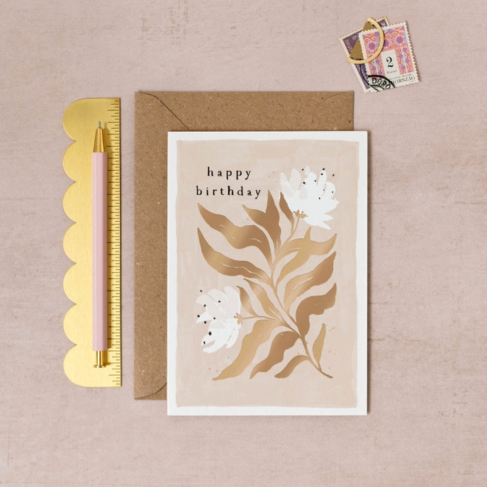 Serene Floral Birthday Card