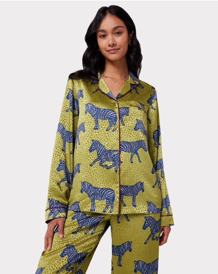 Jacquard Green Zebra Pyjama Set