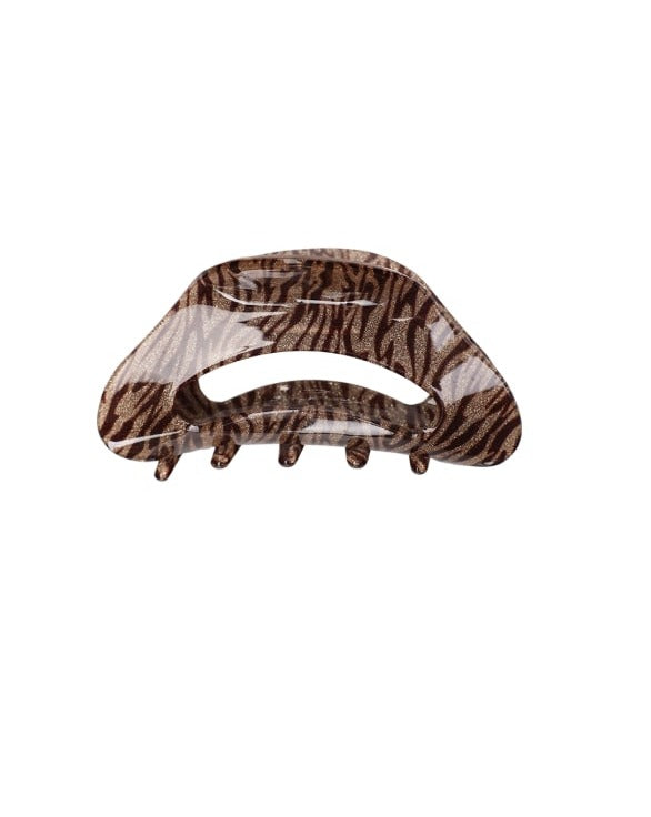 Brown & Bronze Glitter Hair Claw