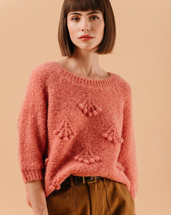 Grace & Mila Loraine Rose Knit Jumper