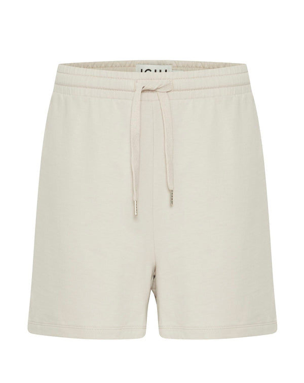 ICHI Silver Grey Cotton Shorts