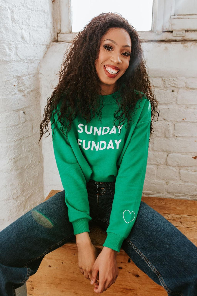 SORELLE - Green Sunday Funday Sweatshirt