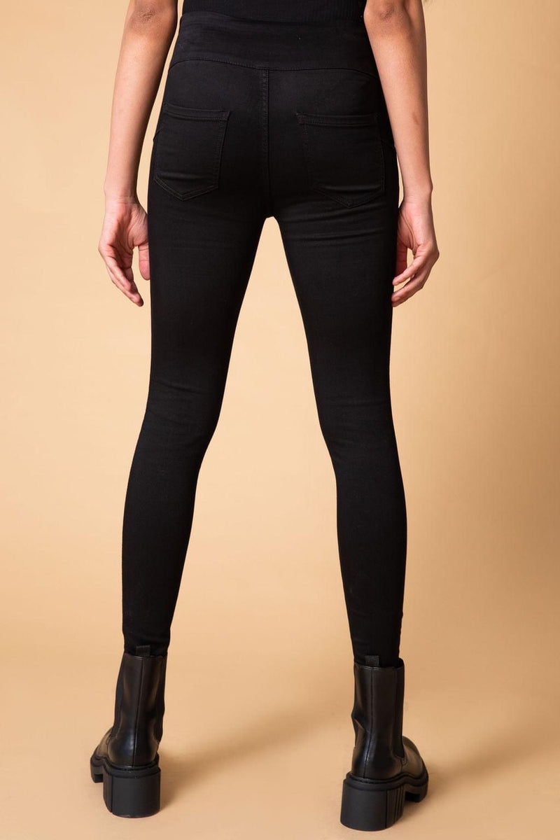 Black Pull On Skinny Jeans