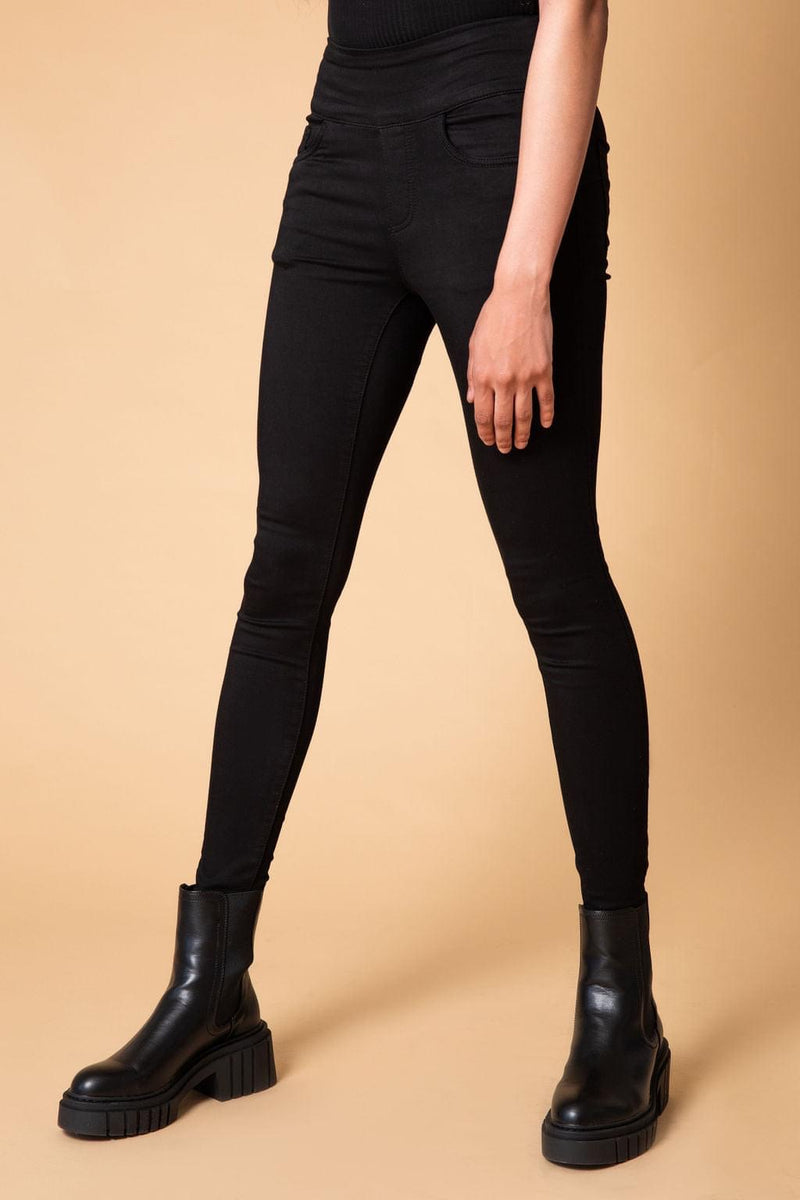 Black Pull On Skinny Jeans