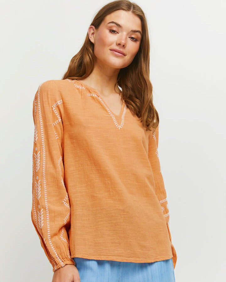 B.Young Toast Embroidered Blouse