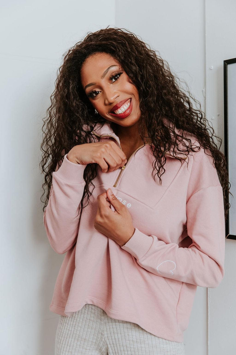 SORELLE - Blush Ciest Rose Zip Hoodie