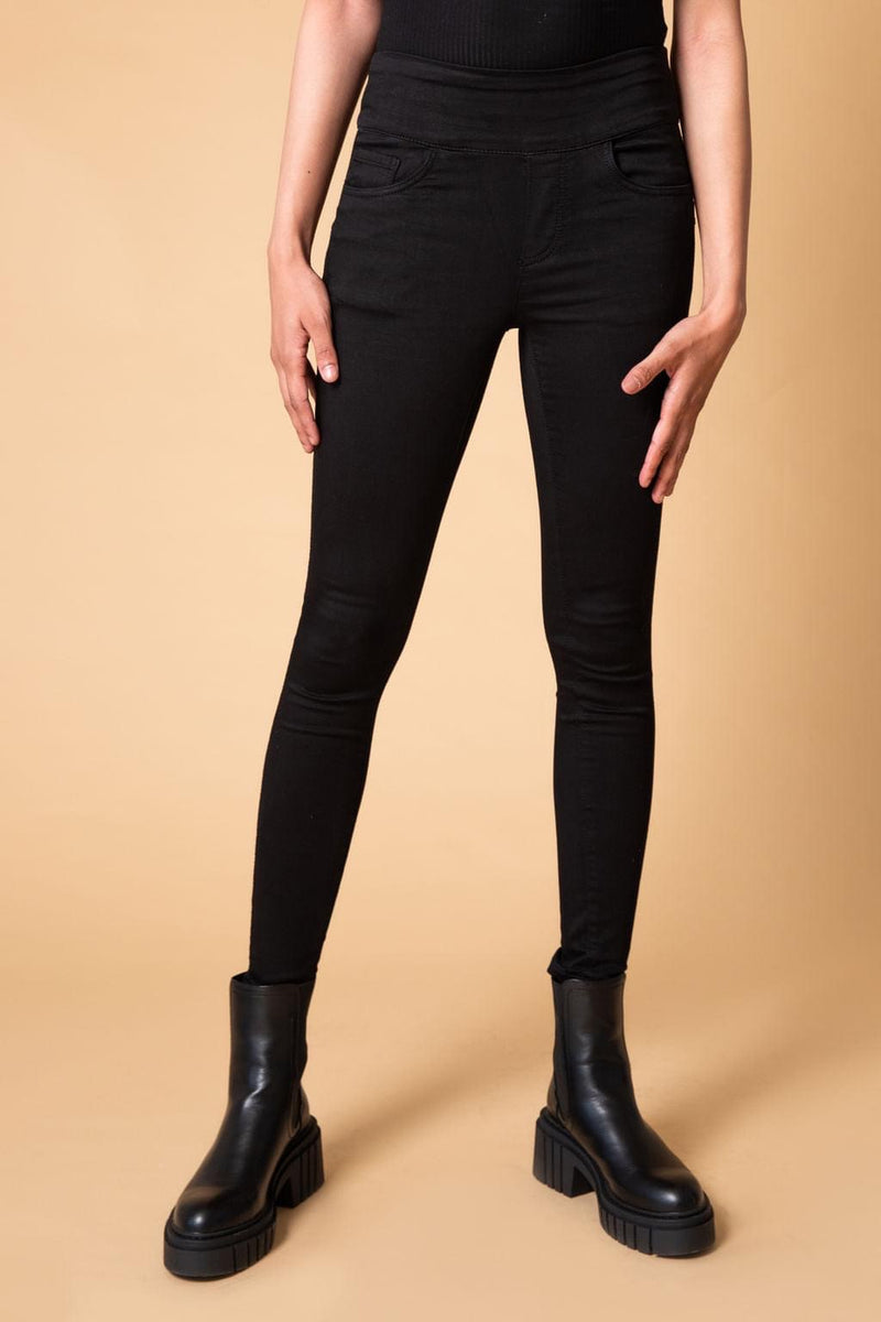 Black Pull On Skinny Jeans
