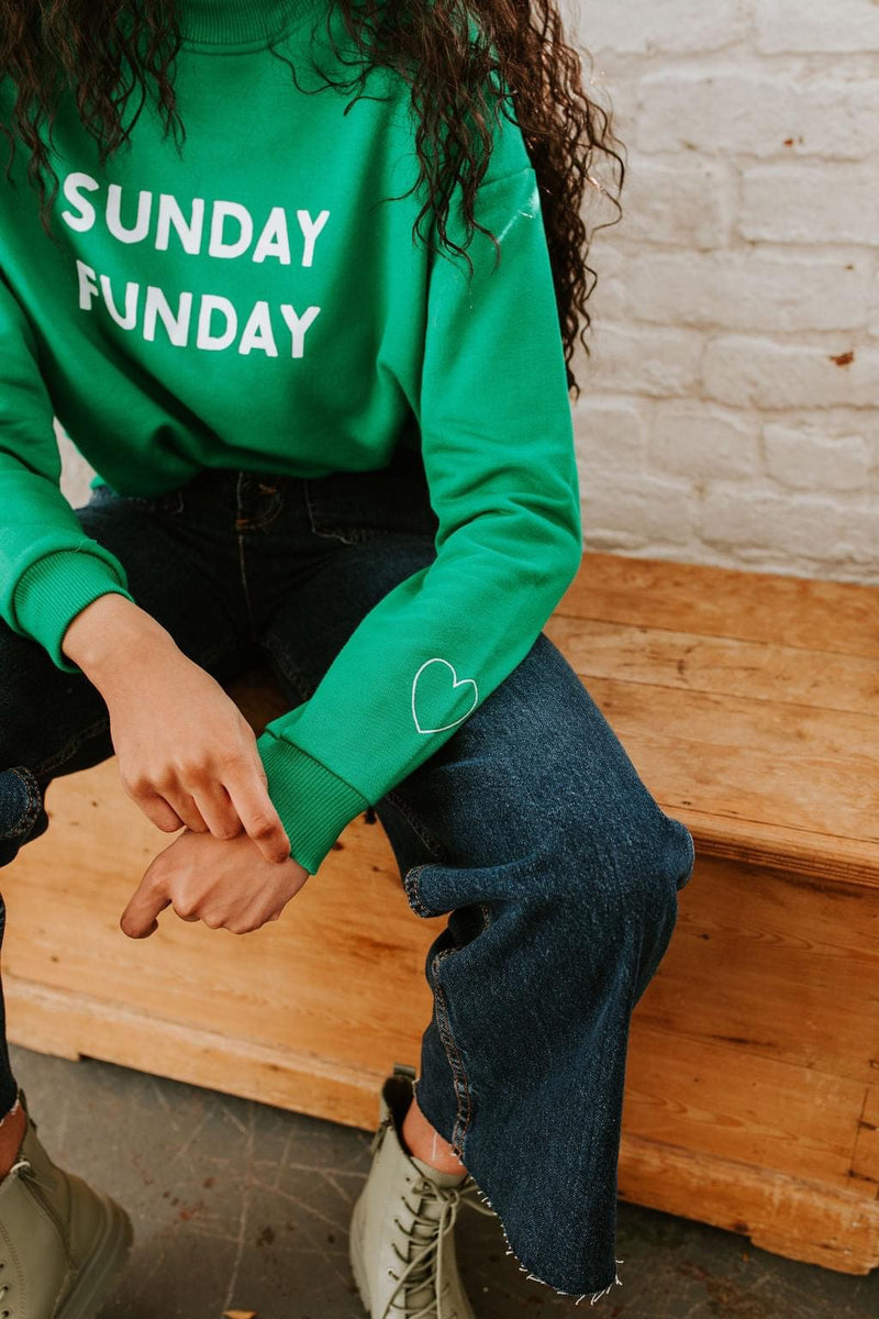 SORELLE - Green Sunday Funday Sweatshirt