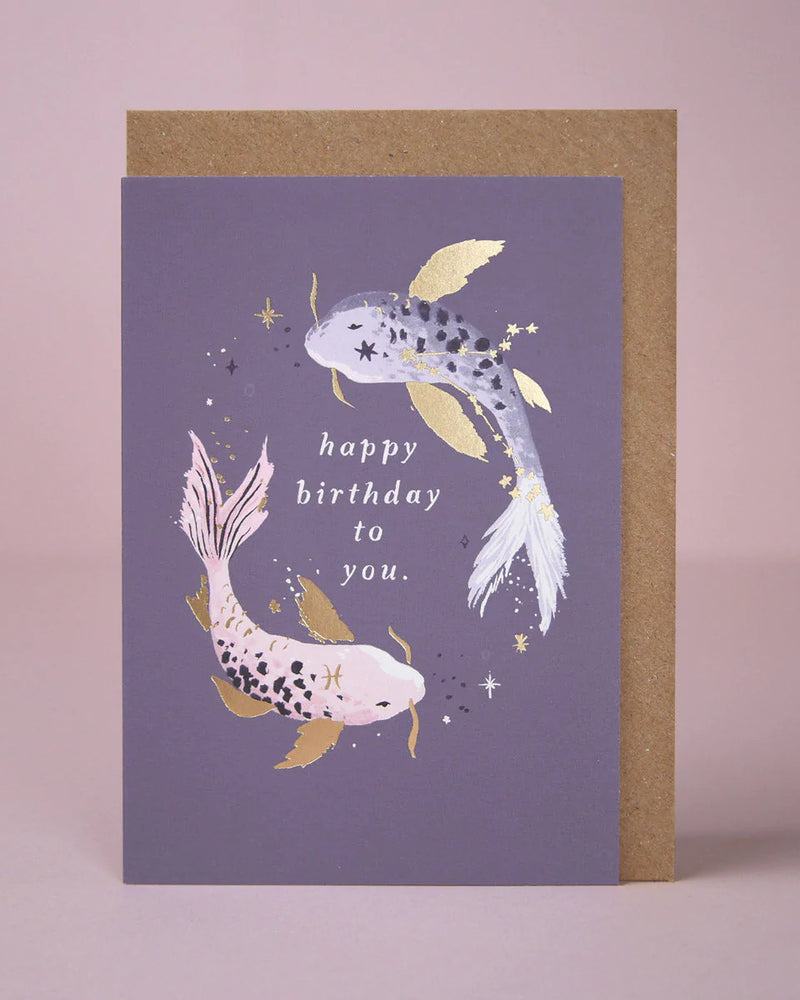 Koi Birthday Card