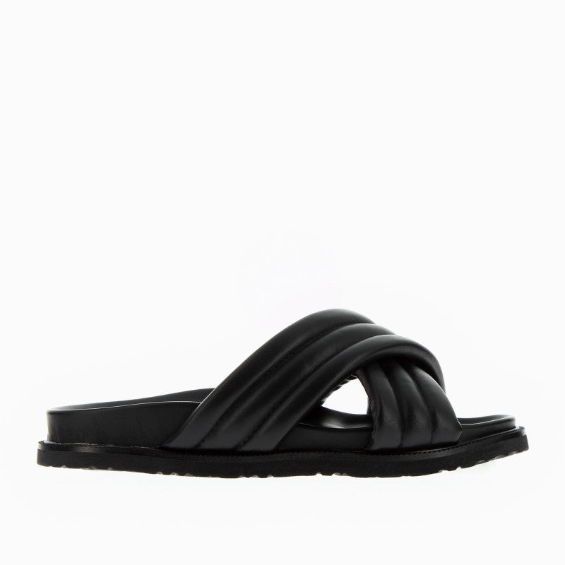 Vanessa Wu - Black Padded Sandals