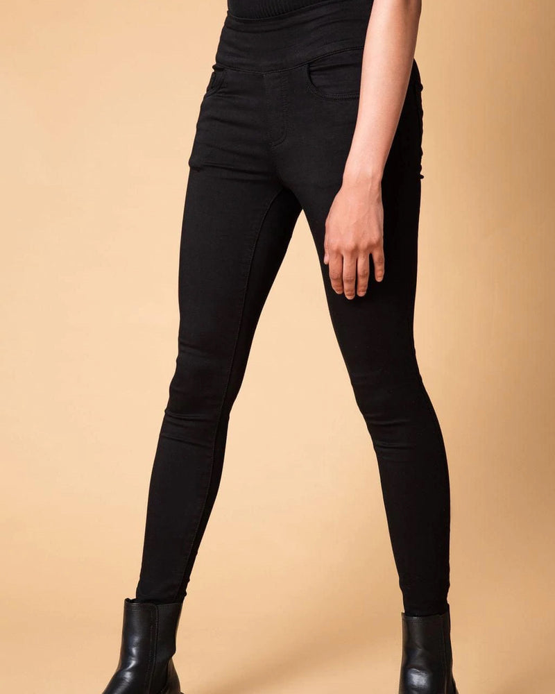 Black Pull On Skinny Jeans