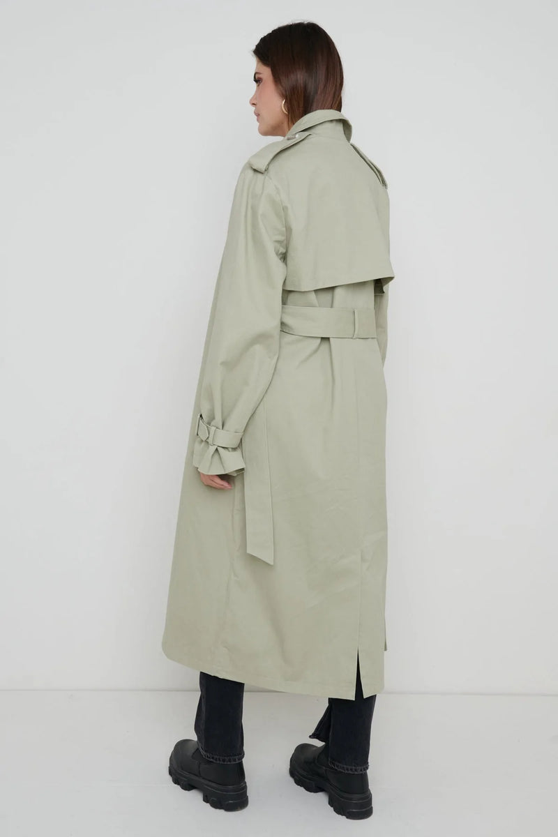 River Olive Oversized Trench