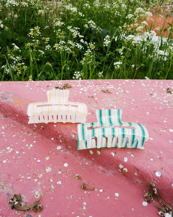 Green Stripe Bulldog Clip