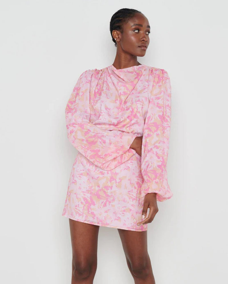 Rachel Pink Floral Mini Dress