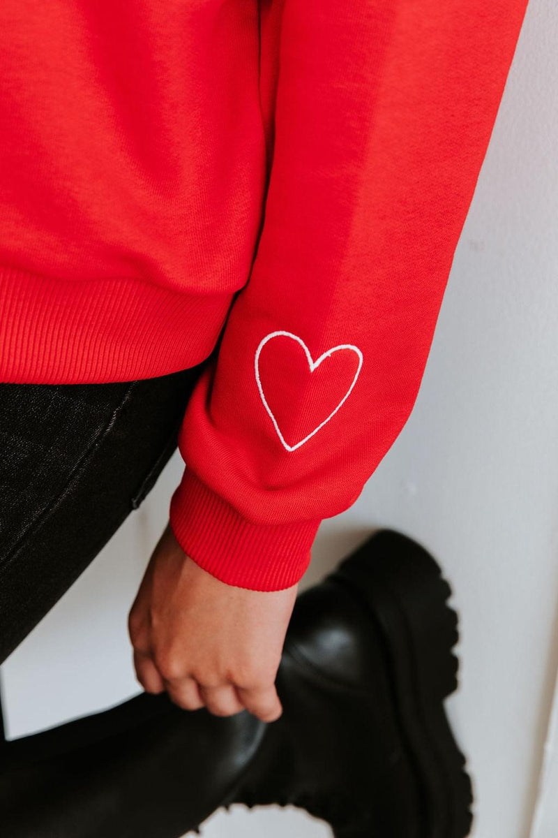 SORELLE - Red Grateful Heart  Sweatshirt