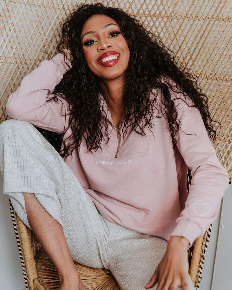 SORELLE - Blush Ciest Rose Zip Hoodie