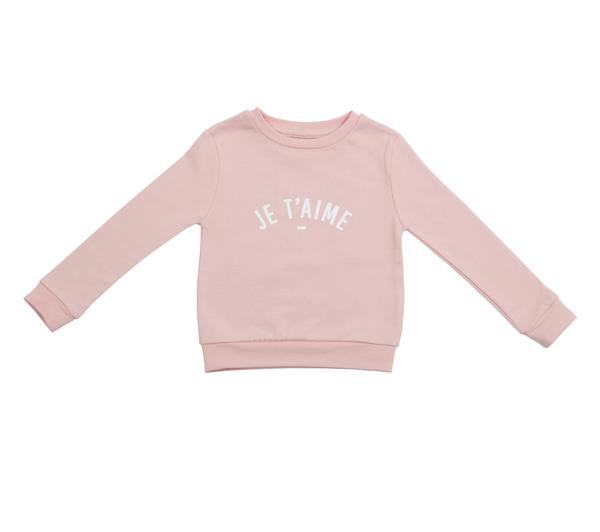 Mini Parade -  Pink Je T'aime Sweatshirt