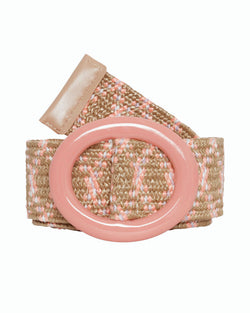 ICHI Pink Woven Belt