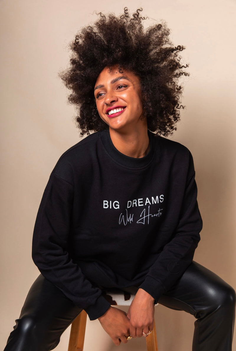 SORELLE - Black Big Dreams Wild Hearts Sweatshirt
